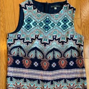 Multicolored sleeveless top